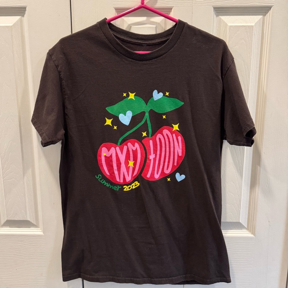 Mxmtoon Cherry Bittersweet Daze Concert Merch Brown Graphic T-Shirt